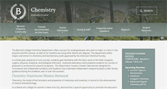 Desktop Screenshot of chemistry.barnard.edu
