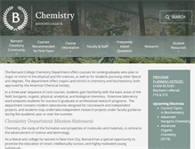 Tablet Screenshot of chemistry.barnard.edu