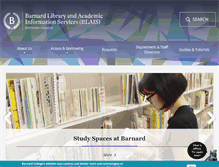 Tablet Screenshot of library.barnard.edu