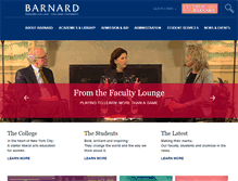 Tablet Screenshot of barnard.edu