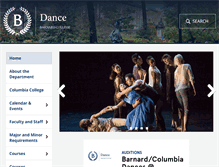 Tablet Screenshot of dance.barnard.edu